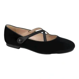1688 - Black Velvet Strap for Girl by London Kids