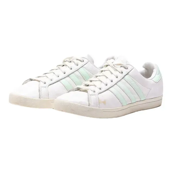 ADIDAS Coast Star Low Top Trainers White Leather Womens UK 6.5