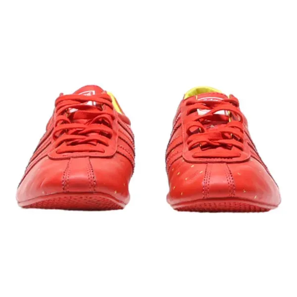 ADIDAS Low Top Trainers Red Leather Mens UK 6