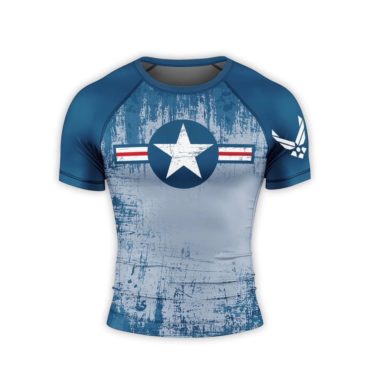 Air Force Veteran Men's Short Sleeve Rash Guard