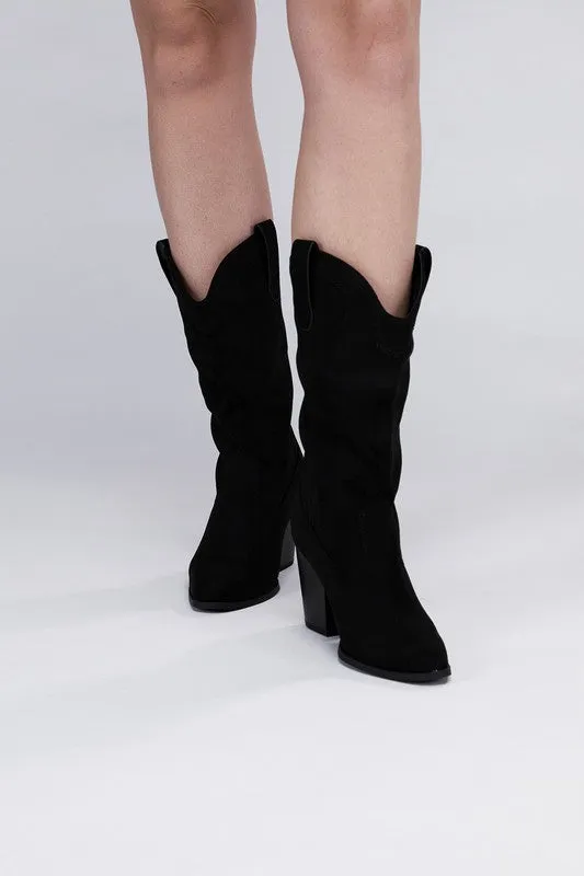 Akito Knee High Heel Cowboy Boots