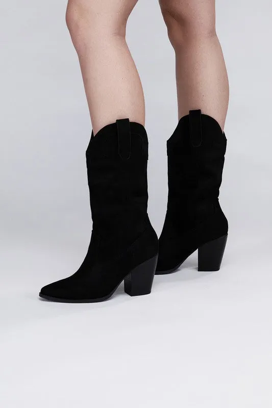 Akito Knee High Heel Cowboy Boots