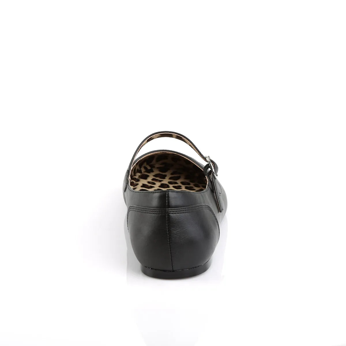 ANNA-02 Pleaser Pink Label Black Faux Leather Sexy Single Soles (Fetish Footwear)
