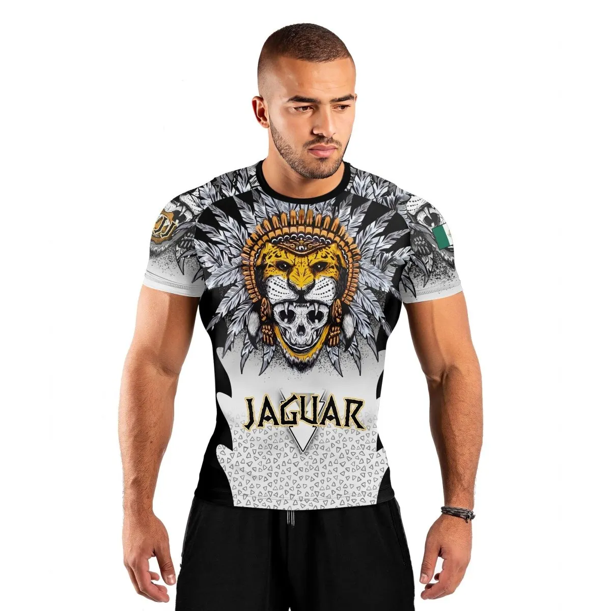 Aztec Warrior Men's Short Sleeve Rash Guard