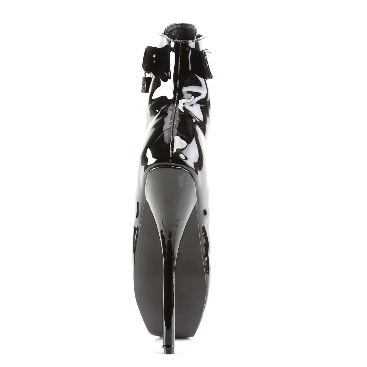BALLET-1025 Devious Ballet Black Patent Sexy Single Soles (Fetish Footwear)