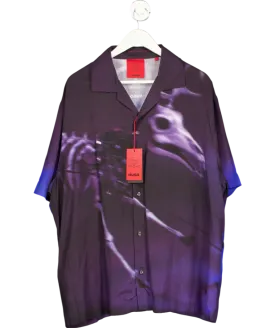 Blue Hugo X Disney's The Nightmare Before Christmas Loose-fit Printed Shirt UK XL