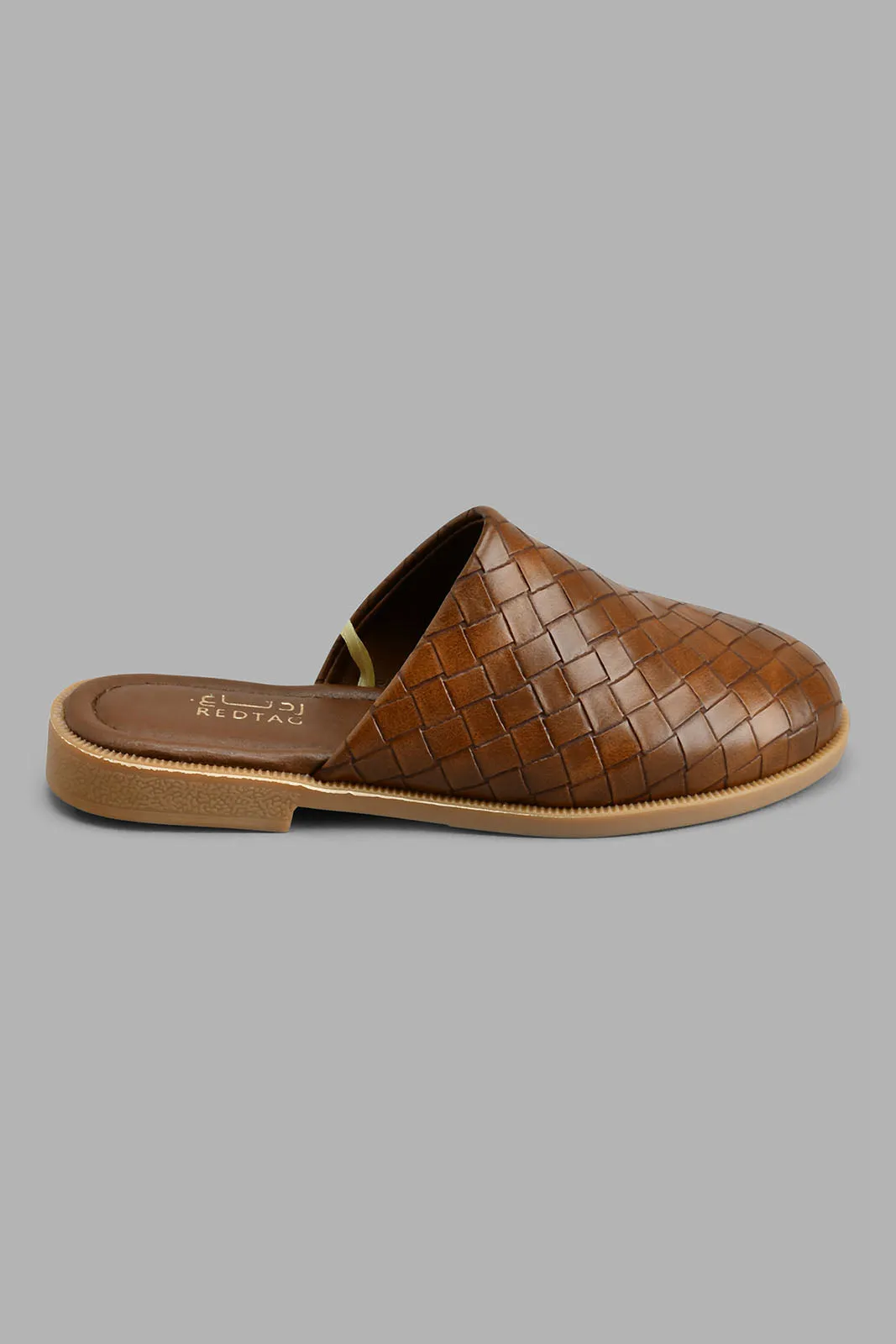 Brown Textured Mule
