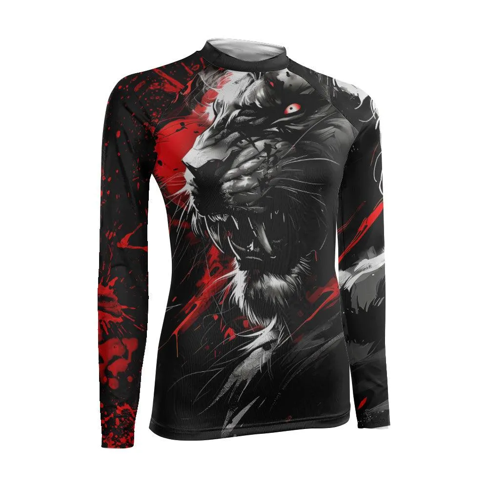 Dangerous Lion Women's Long Sleeve Rash Guard