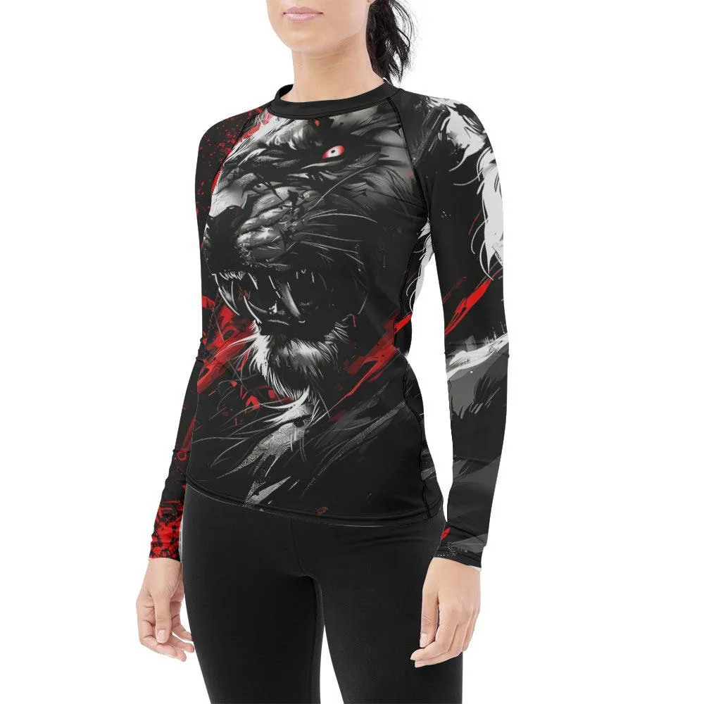 Dangerous Lion Women's Long Sleeve Rash Guard