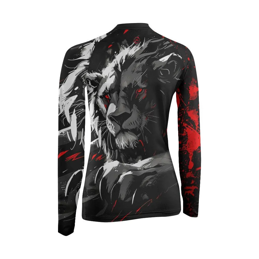 Dangerous Lion Women's Long Sleeve Rash Guard