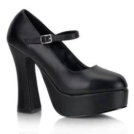 DOLLY-50 DemoniaCult Black Vegan Leather Sexy Women's Heels & Platform Shoes (Alternative Footwear)