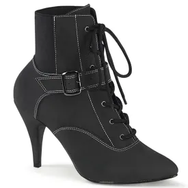 DREAM-1022 Pleaser Pink Label Black Faux Leather Sexy Single Soles (Fetish Footwear)