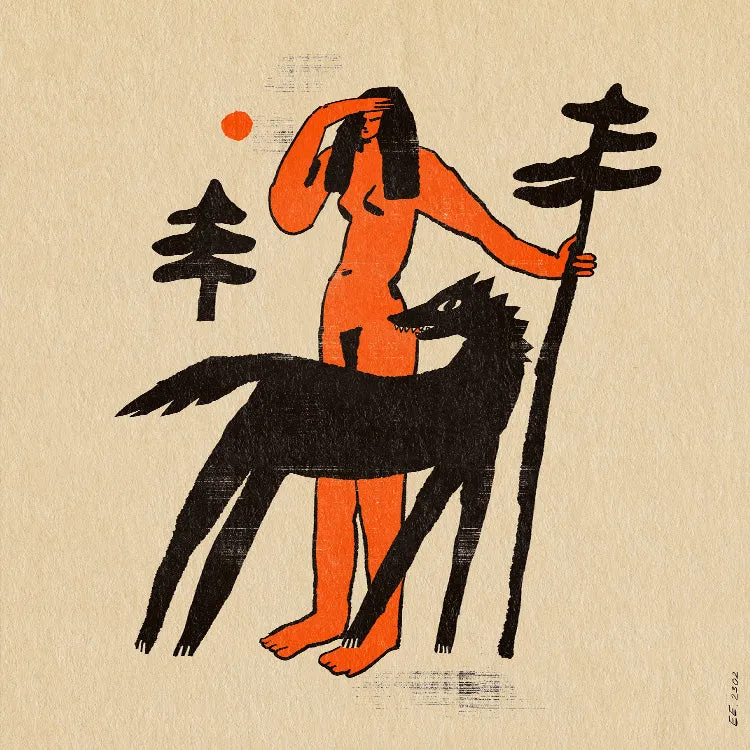 Enikő Eged - Girl and Wolf