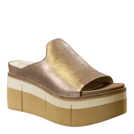 FLOW in GOLD Platform Sandals
