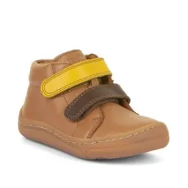 Froddo: Barefoot First Step - Cognac / Yellow Velcro