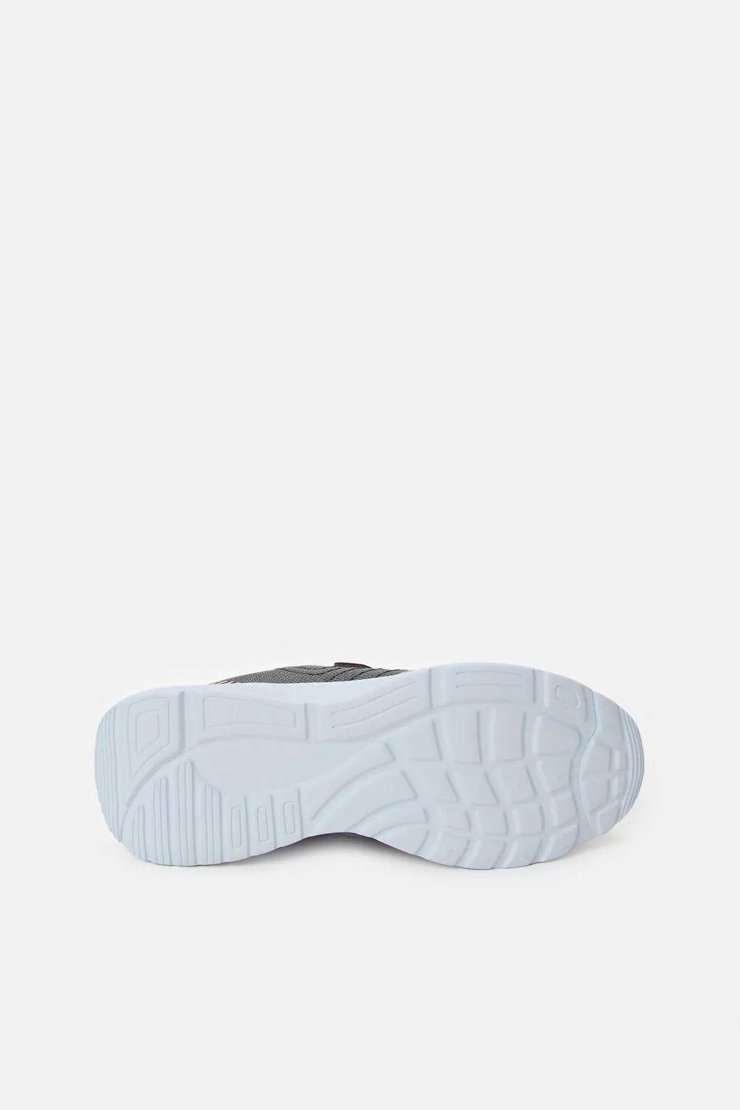 Girls Grey Velcro Strap Trainers