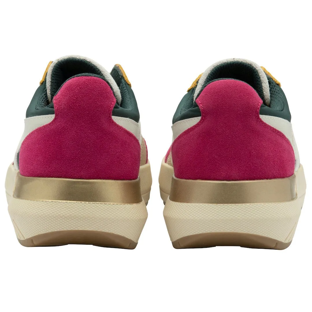Gola Raven Ladies Wheat Leather & Textile Lace Up Trainers
