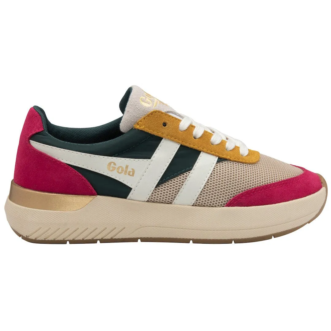 Gola Raven Ladies Wheat Leather & Textile Lace Up Trainers