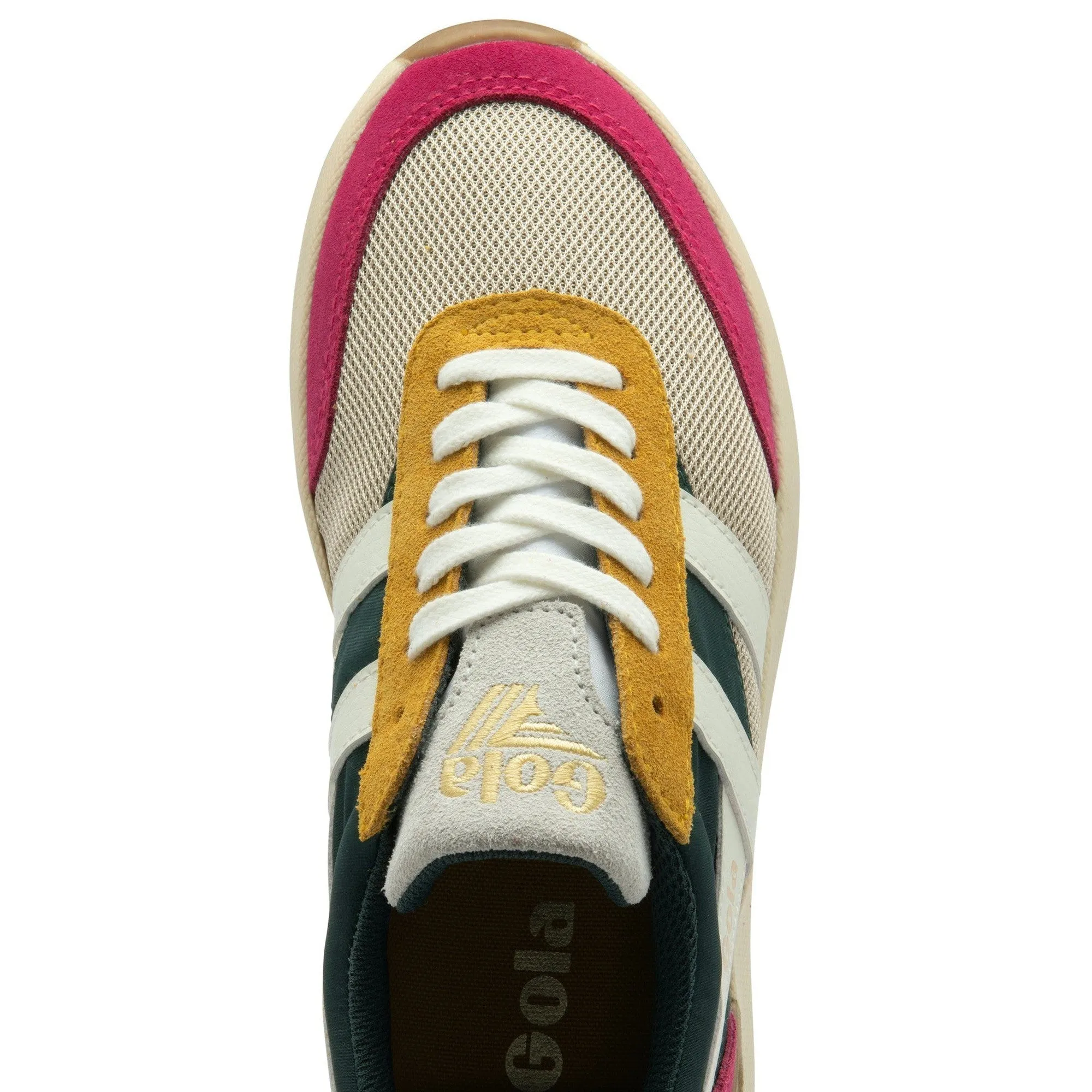 Gola Raven Ladies Wheat Leather & Textile Lace Up Trainers
