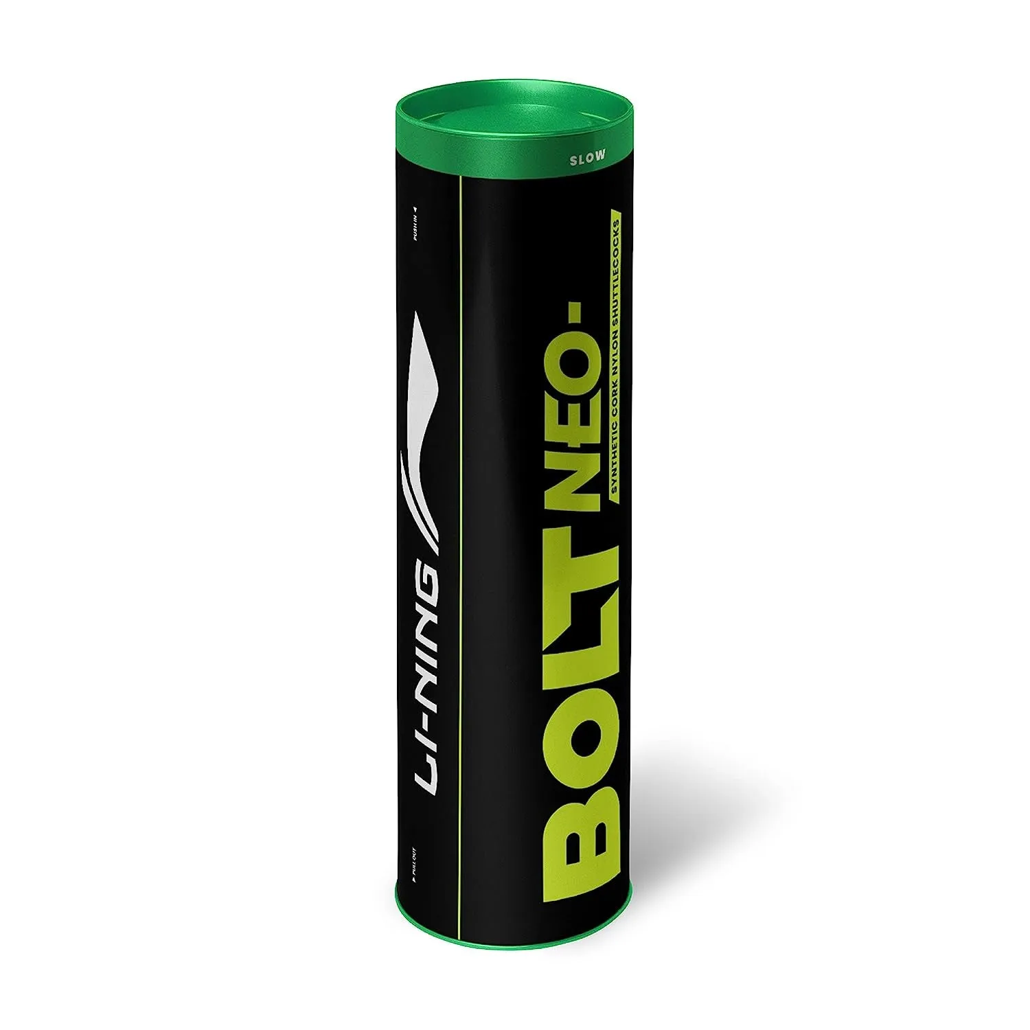 Li-Ning Bolt Neo Nylon Badminton Shuttlecocks, Yellow (6 in 1)