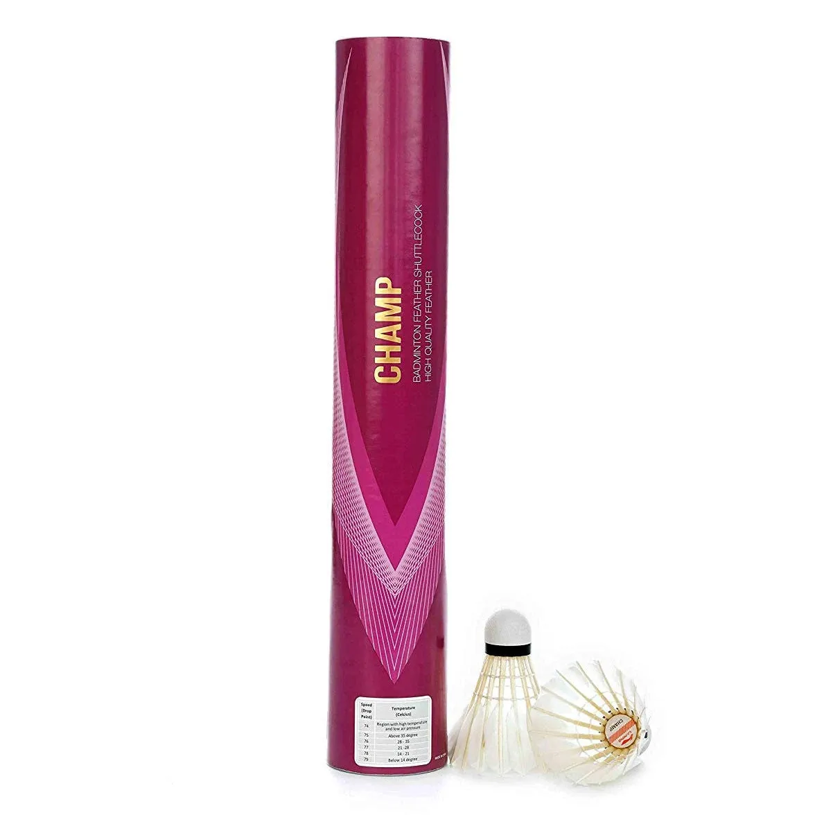 Li-Ning Champ Feather Shuttlecock, Speed 76 (1 Can)