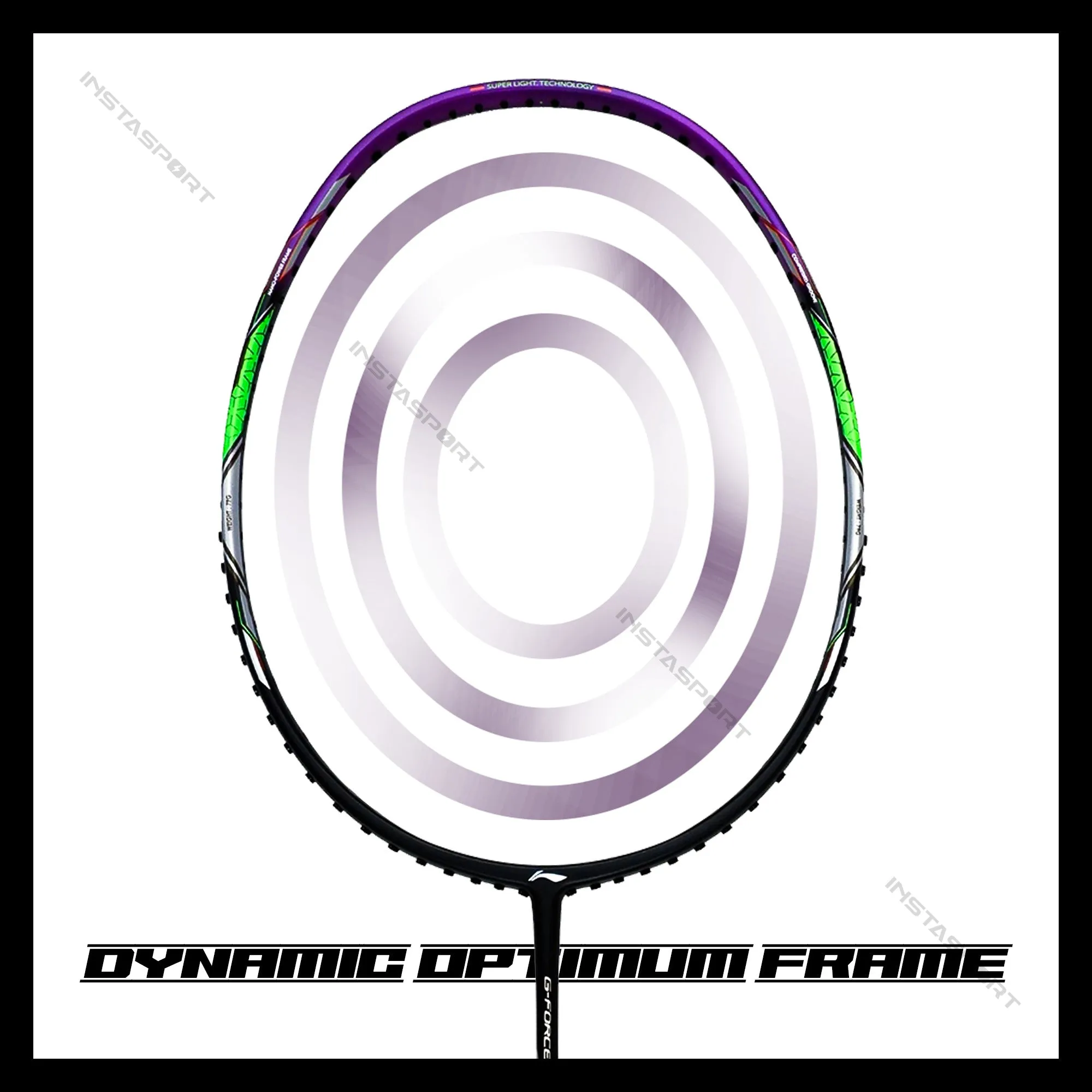 Li-Ning GForce 3800 Superlite Badminton Racket (Black/ Purple)