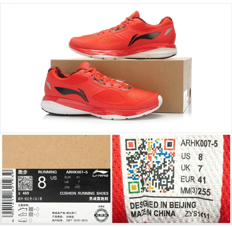 Li-Ning Men's Breathable Running Shoes Shock-Absorption Anti-Slip Outdoor Li Ning Arch Sports Sneaker