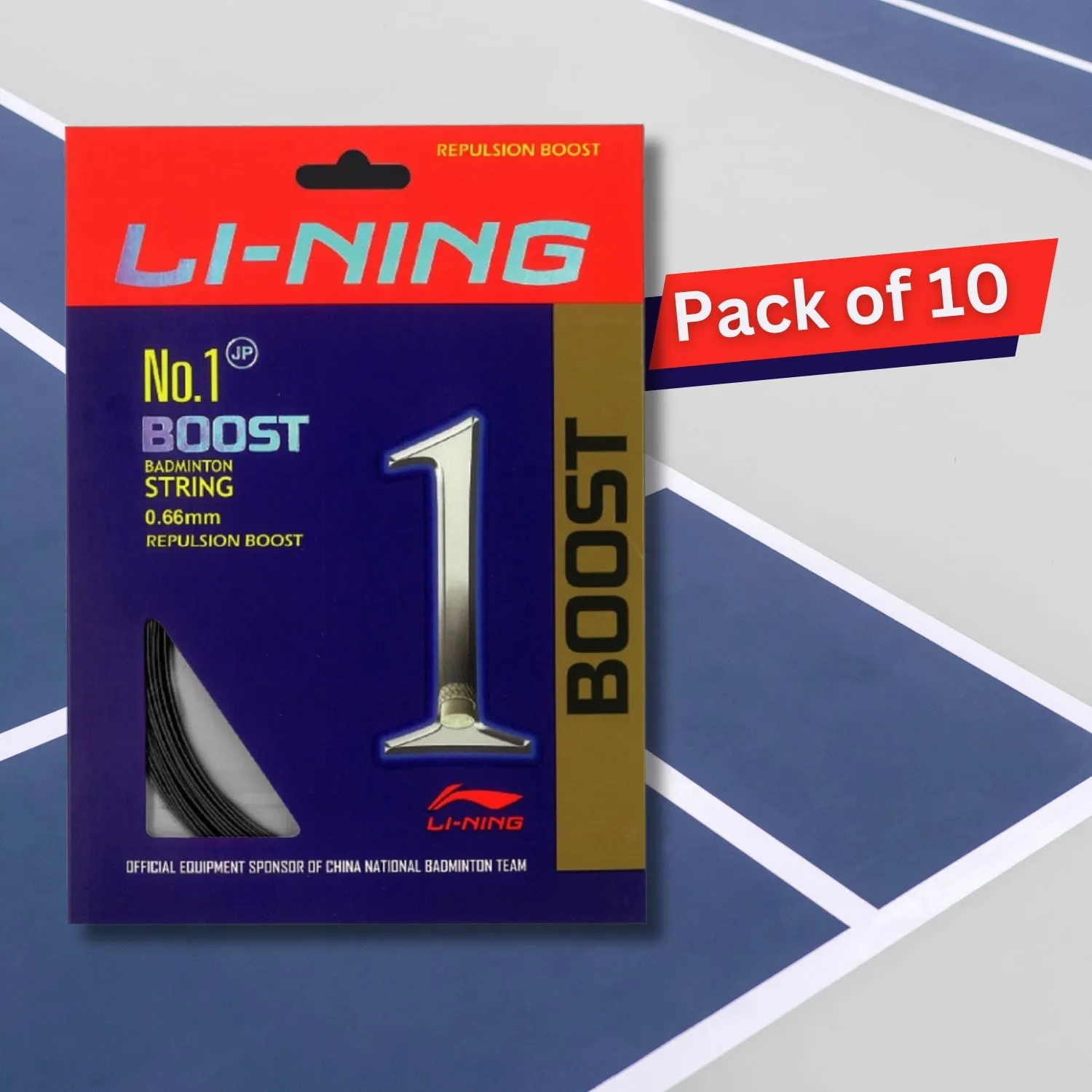 Li-Ning No. 1 Boost Badminton String - Pack of 10 Strings