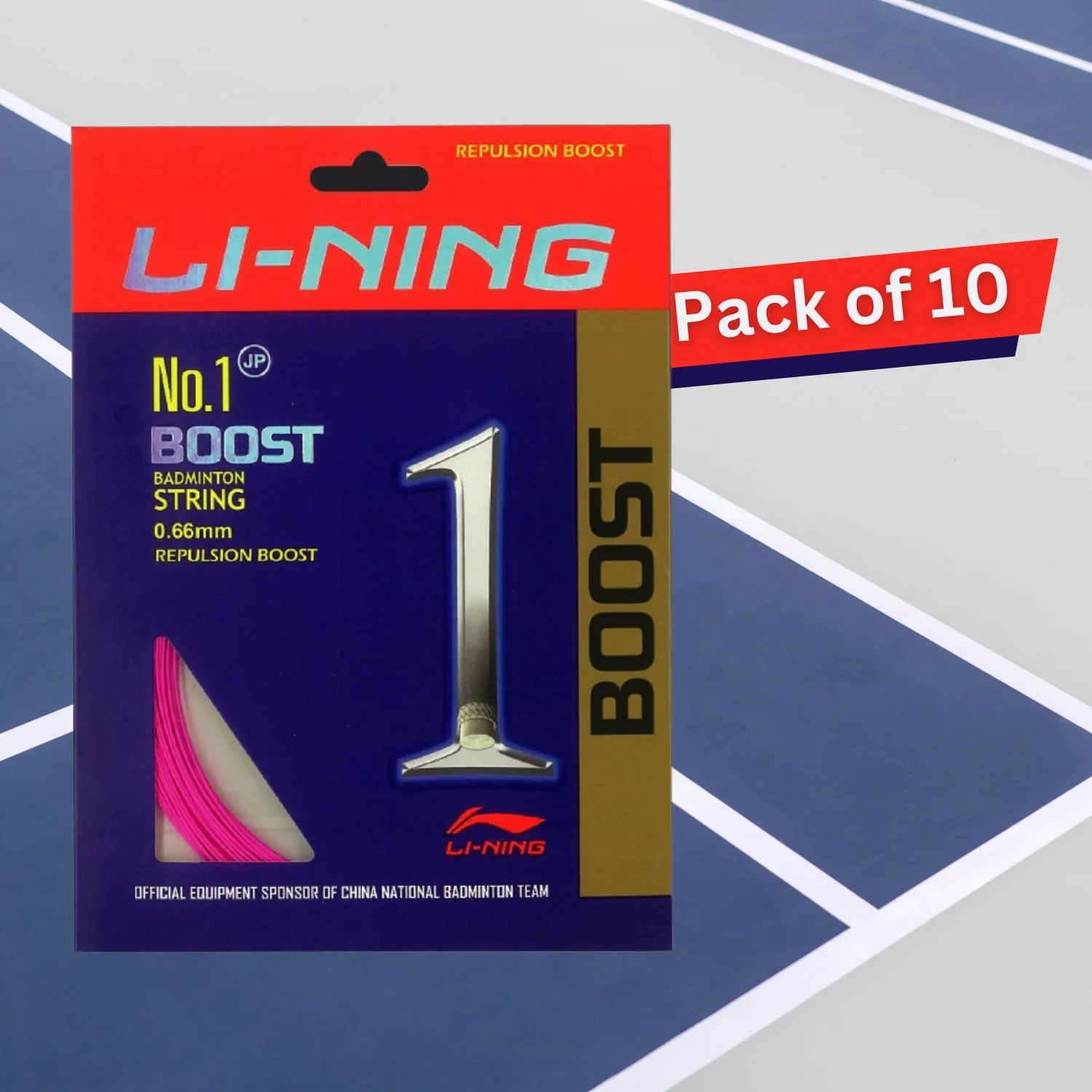 Li-Ning No. 1 Boost Badminton String - Pack of 10 Strings