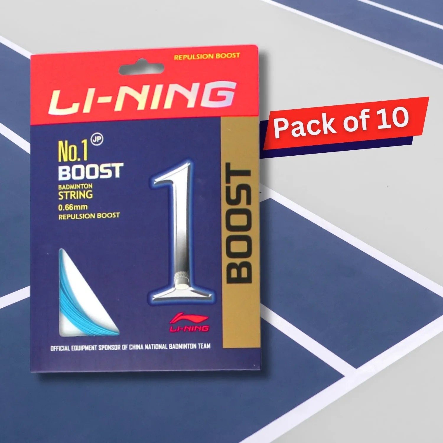 Li-Ning No. 1 Boost Badminton String - Pack of 10 Strings