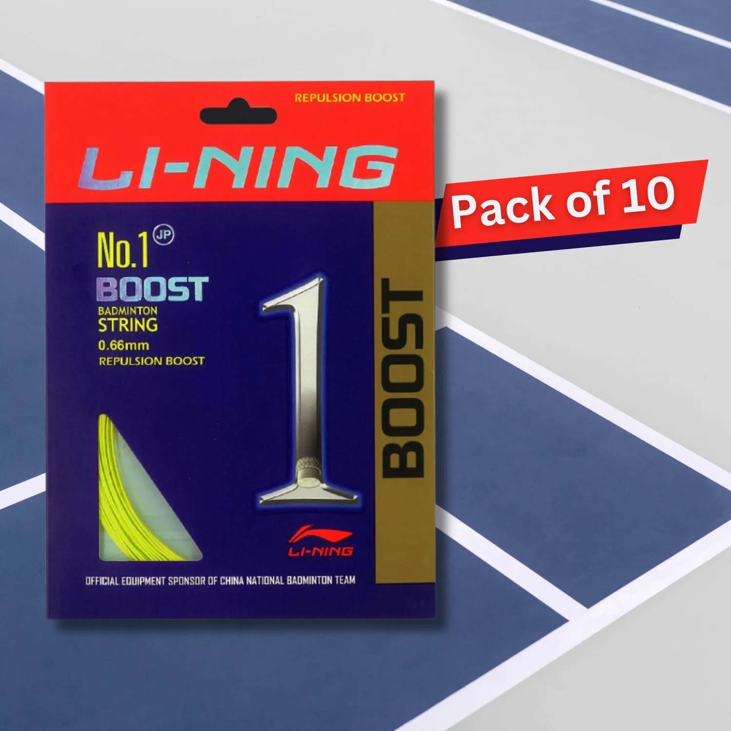 Li-Ning No. 1 Boost Badminton String - Pack of 10 Strings