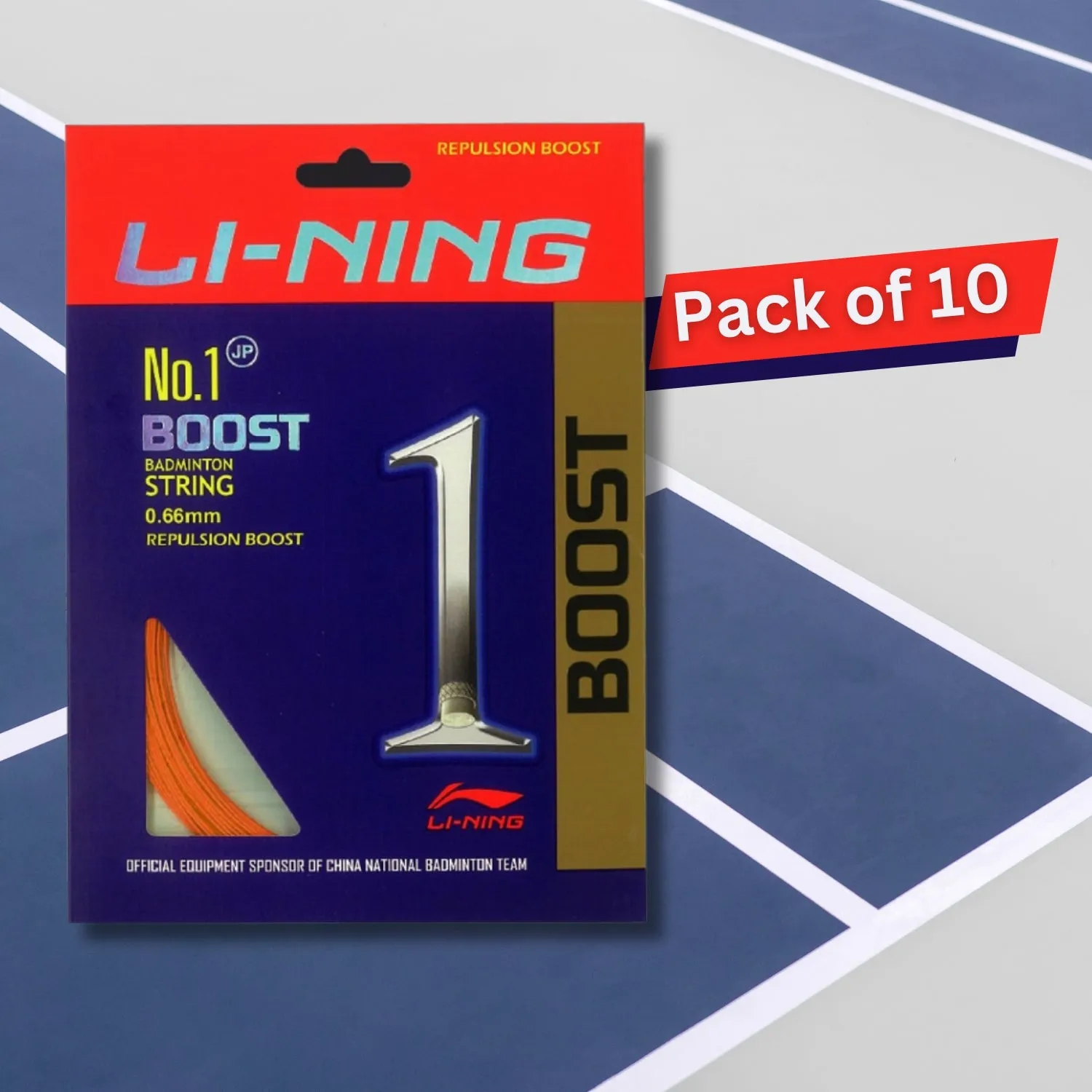Li-Ning No. 1 Boost Badminton String - Pack of 10 Strings