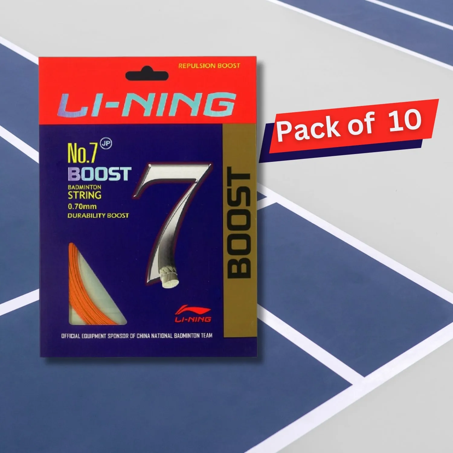 Li-Ning No. 7 Boost Badminton String - Pack of 10 Strings