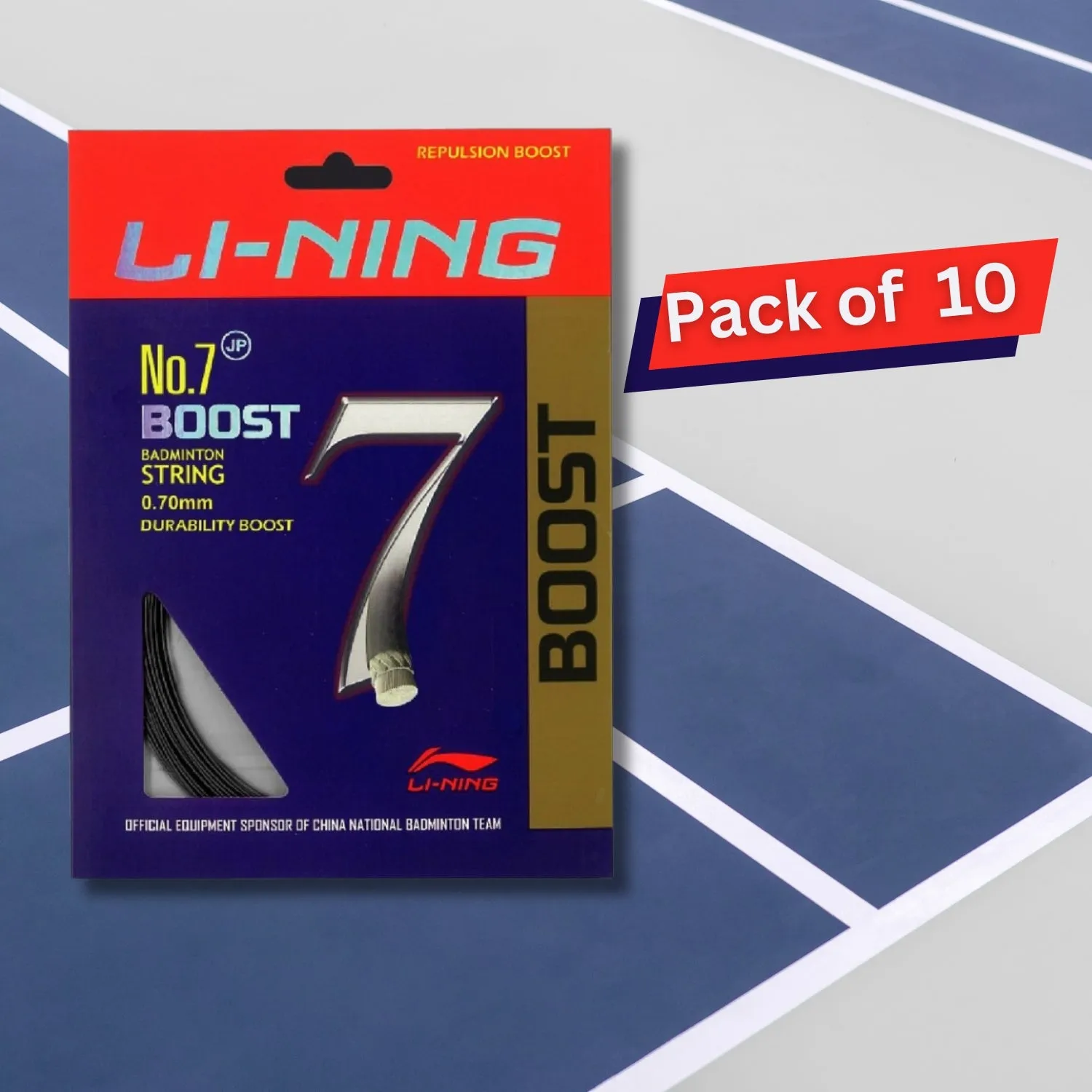 Li-Ning No. 7 Boost Badminton String - Pack of 10 Strings