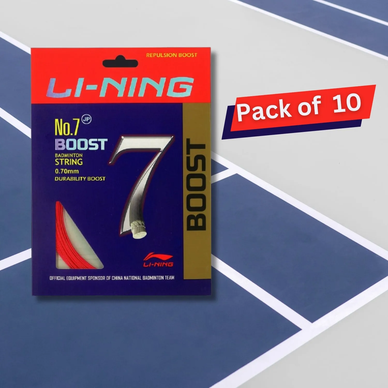 Li-Ning No. 7 Boost Badminton String - Pack of 10 Strings