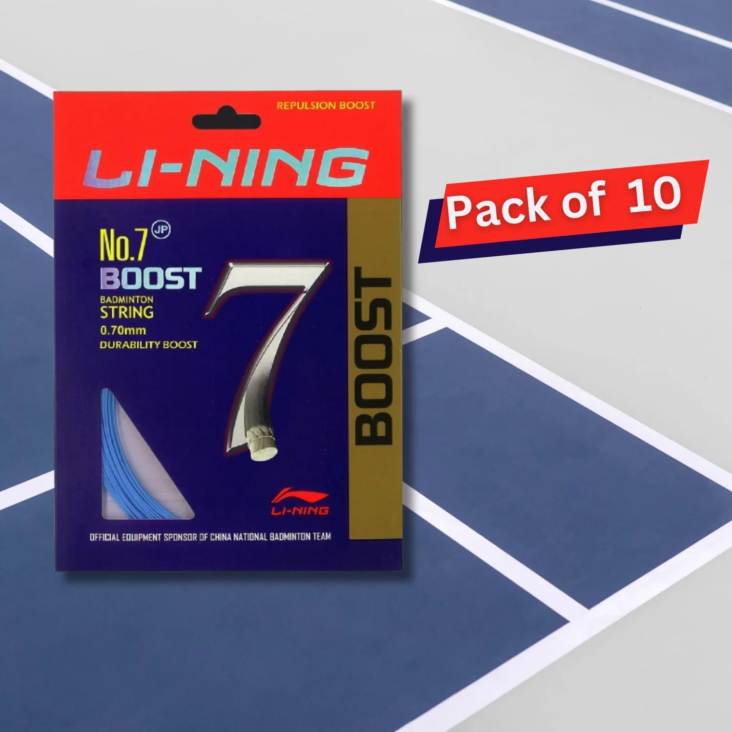 Li-Ning No. 7 Boost Badminton String - Pack of 10 Strings