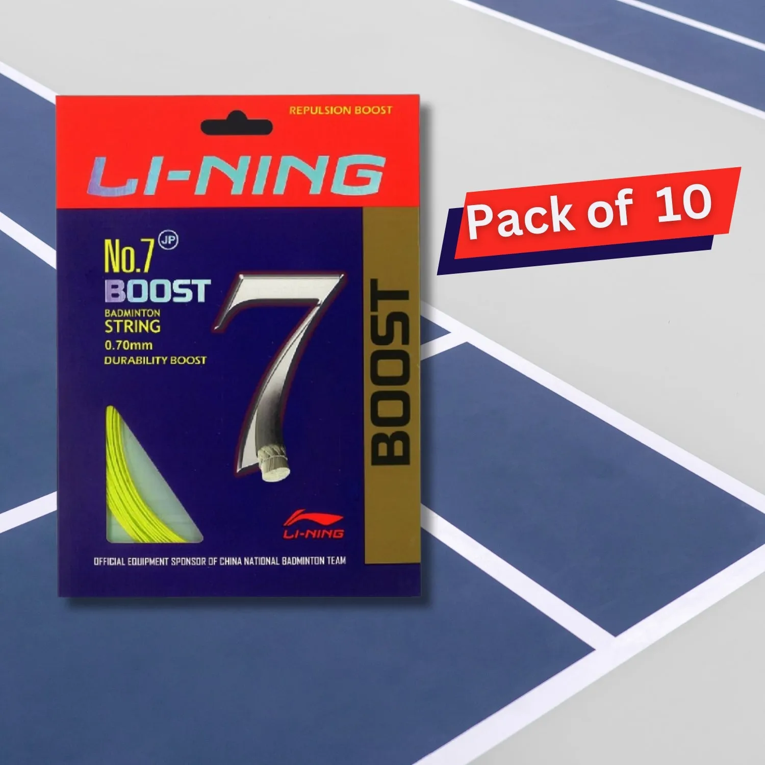 Li-Ning No. 7 Boost Badminton String - Pack of 10 Strings