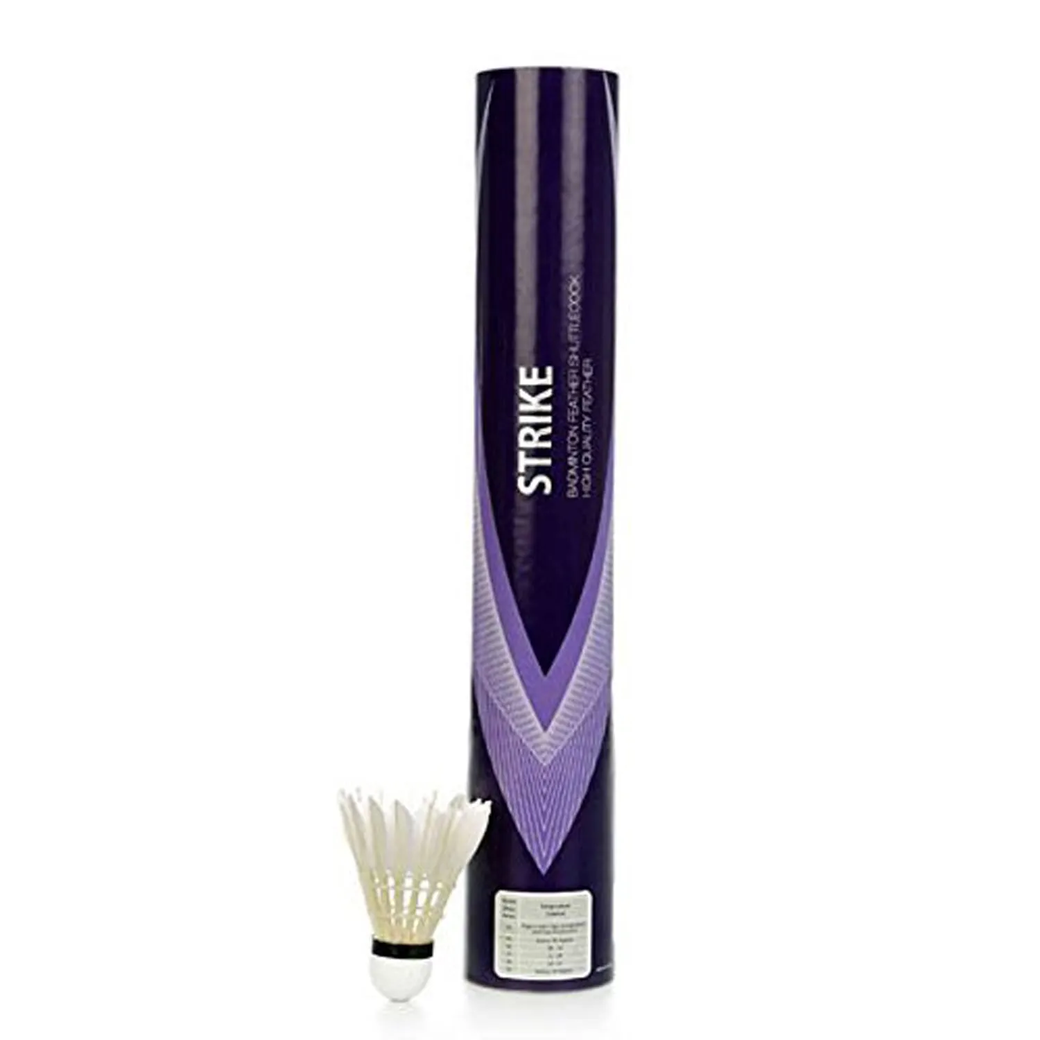 Li-Ning Strike Speed 76 Feather Shuttlecock, White Natural