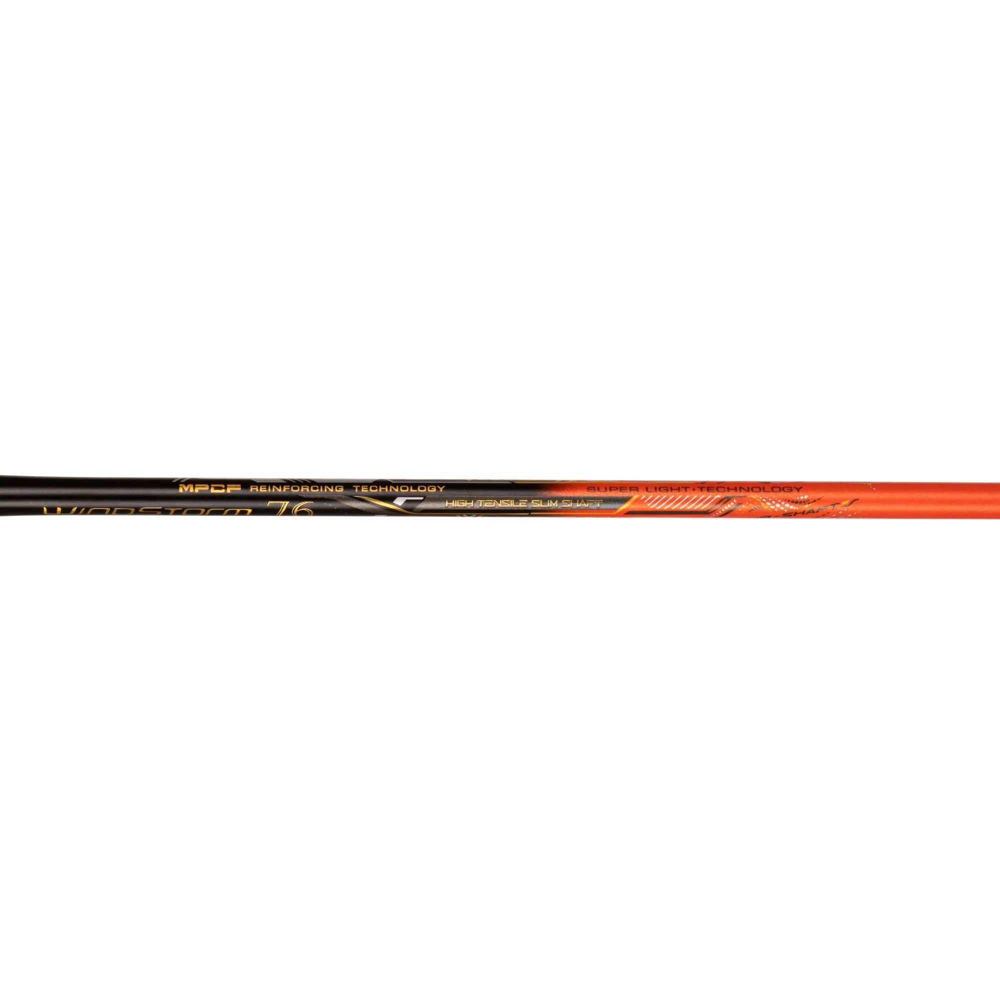 LI-NING WINDSTORM 76 BADMINTON RACKET BLACK ORANGE GOLD UNSTRUNG