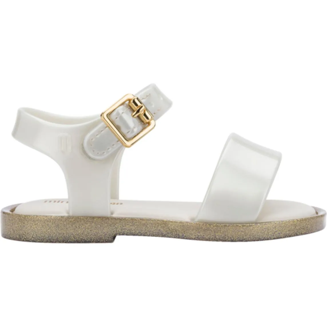 Mini Melissa Mar Sandal Iii | White/Glitter