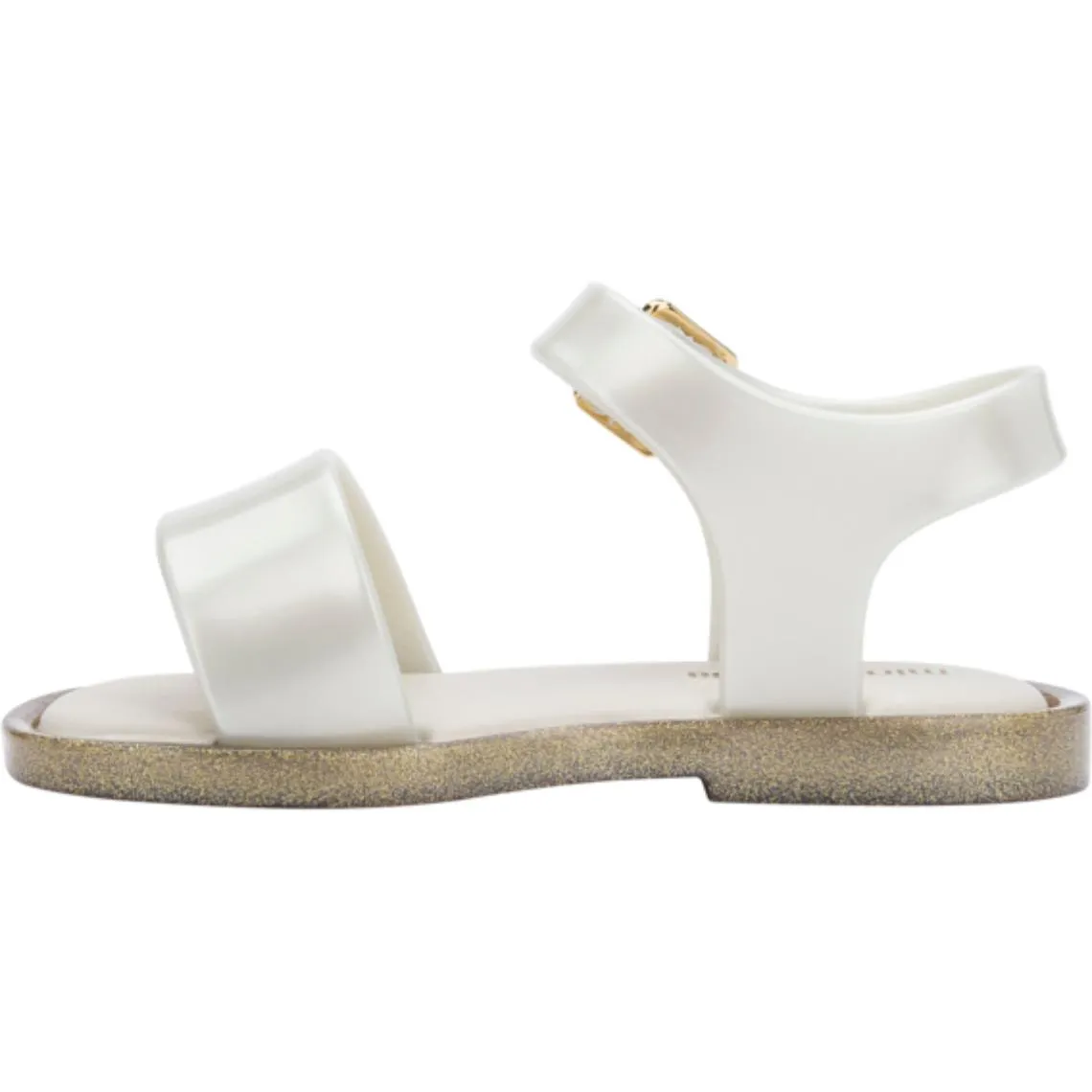 Mini Melissa Mar Sandal Iii | White/Glitter