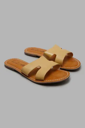 Mustard Leather Mule