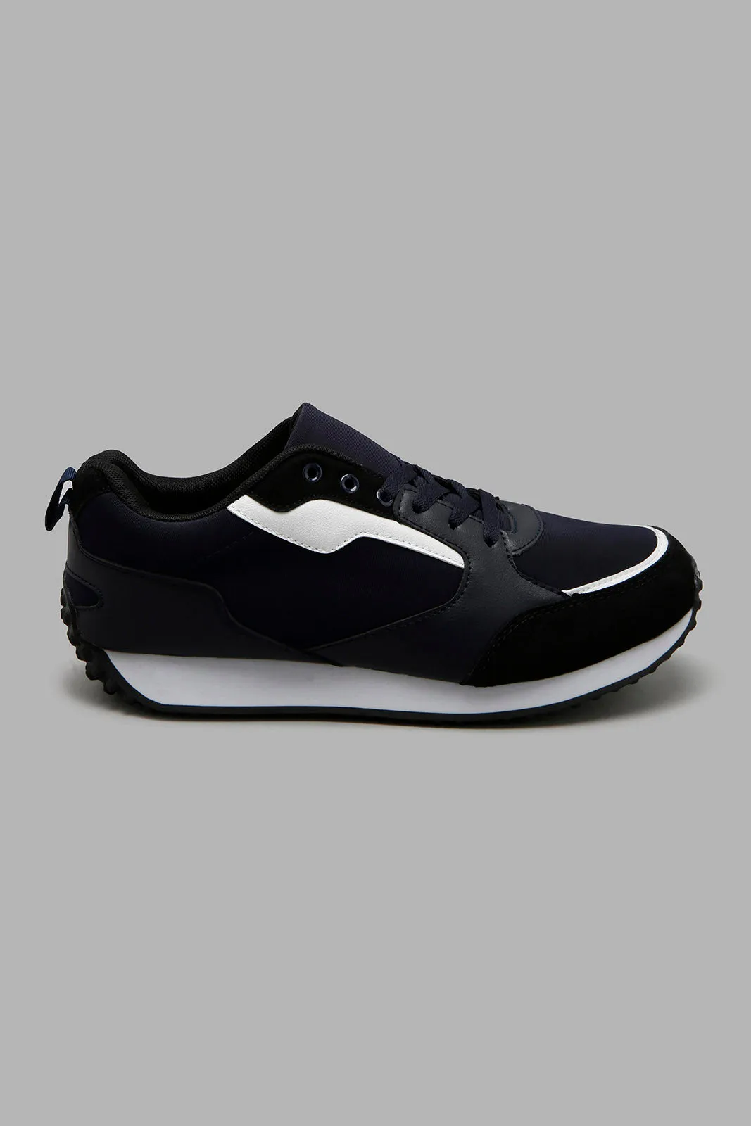 Navy Textured Sneaker
