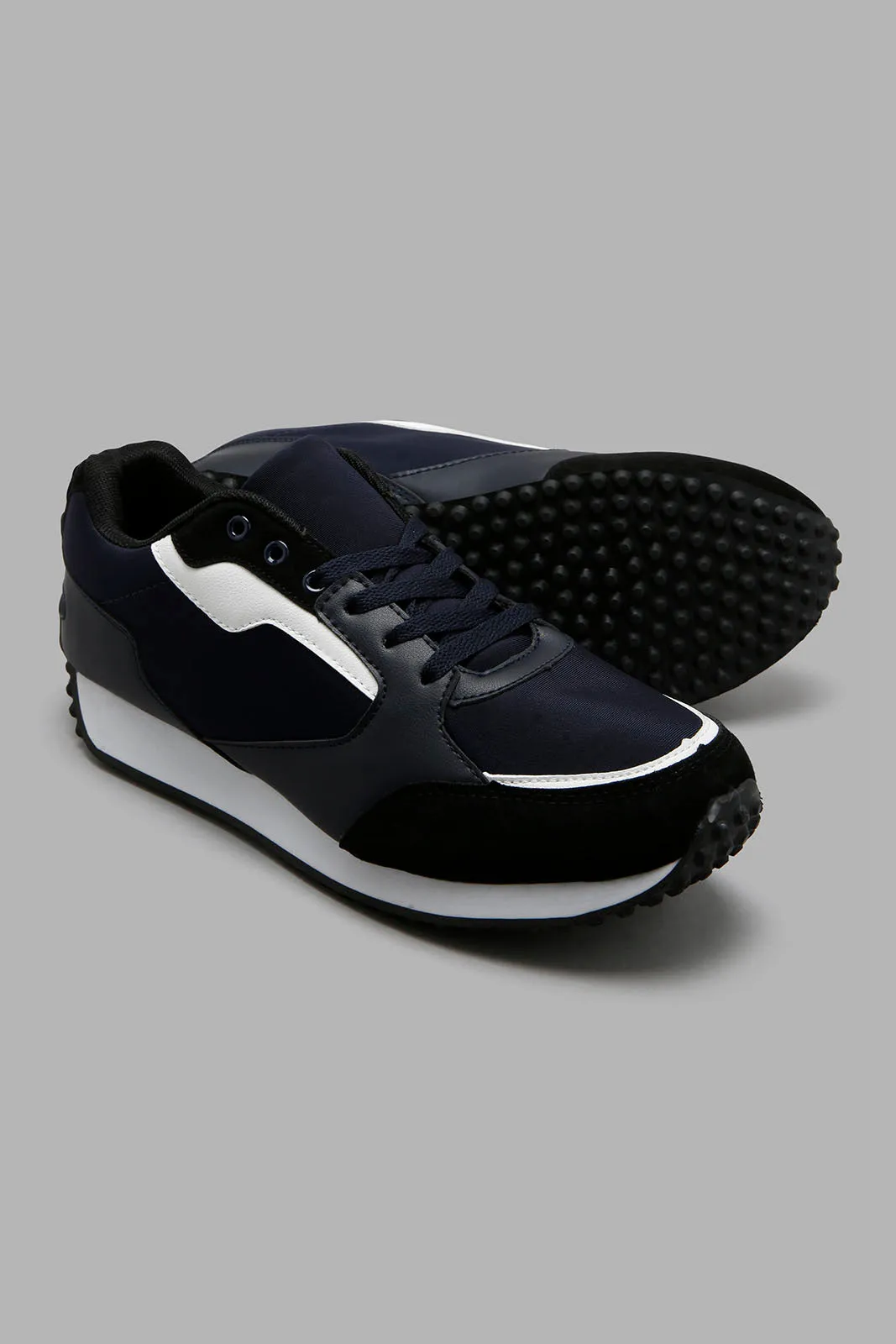 Navy Textured Sneaker