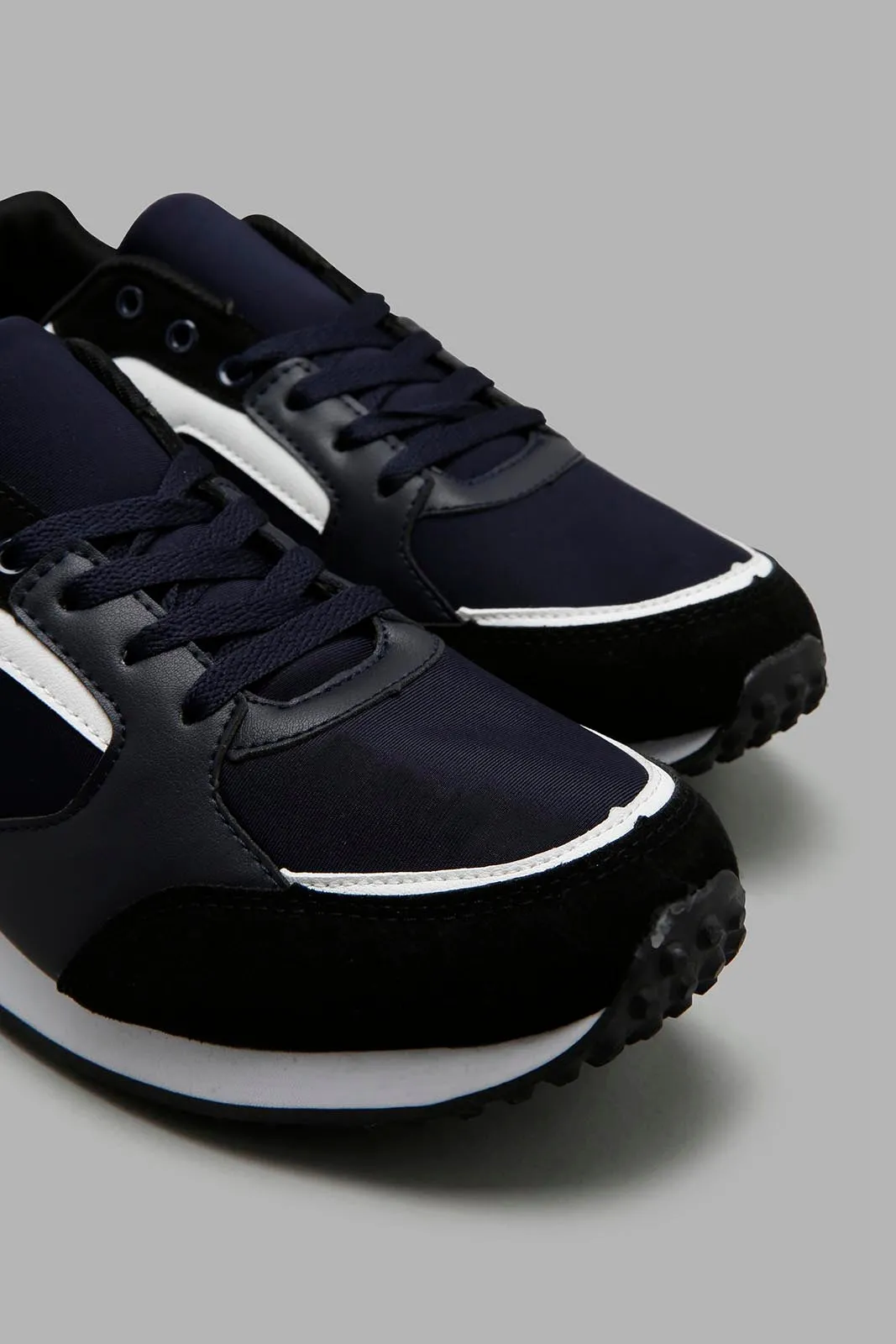 Navy Textured Sneaker