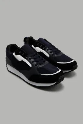 Navy Textured Sneaker