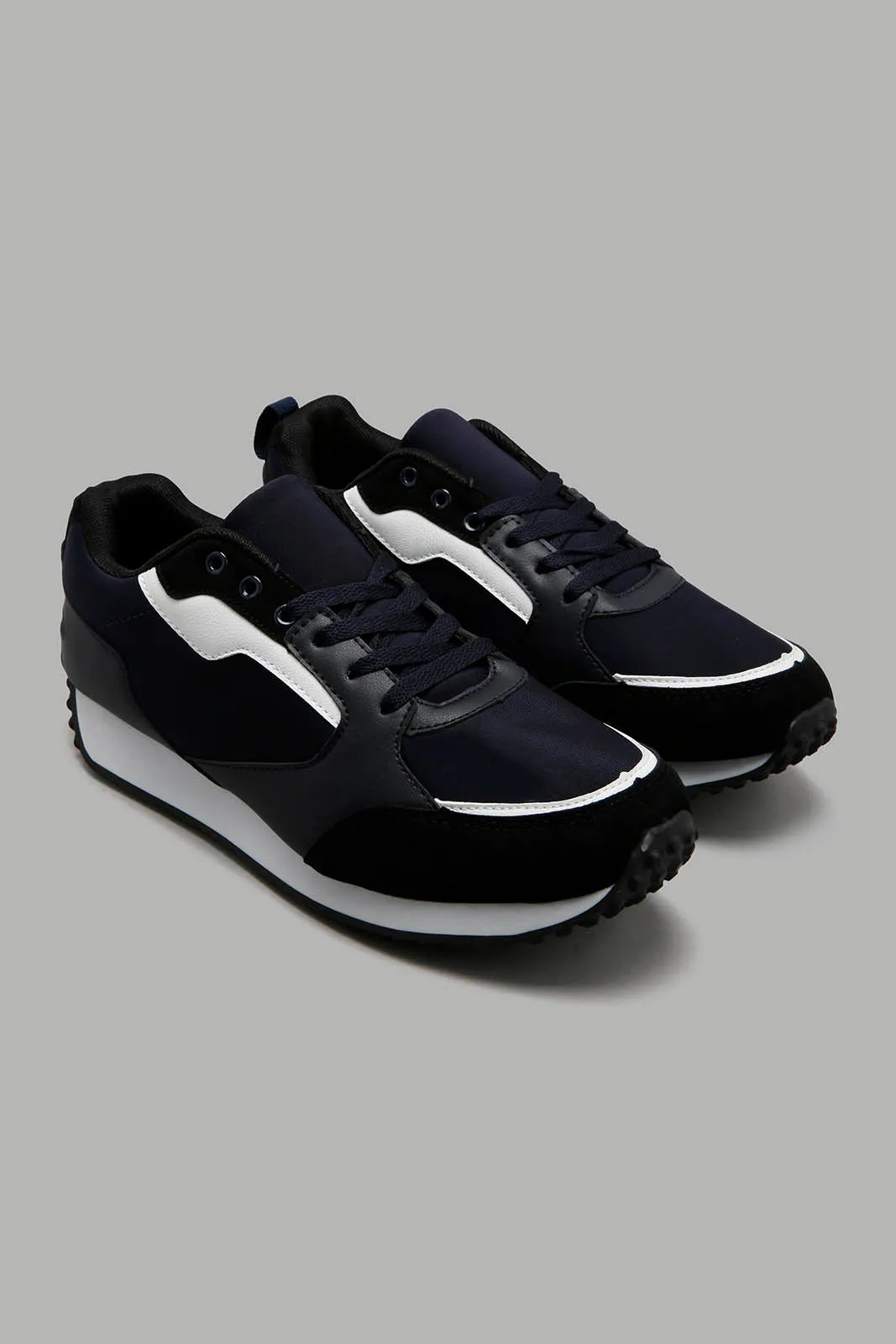 Navy Textured Sneaker