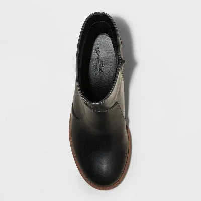 New - Universal Thread Women's Faux Leather Ankle Platform Boots Memory Foam