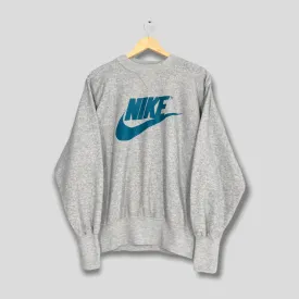 Nike Swoosh Gray Sweatshirt Large