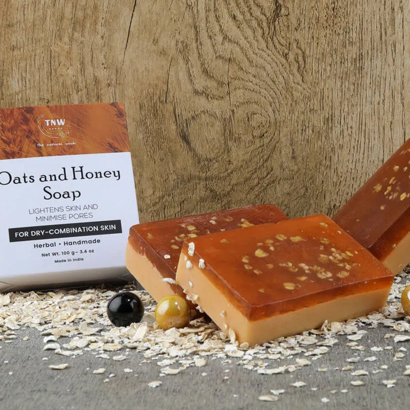 Oats & Honey Soap - Handmade Soap For Face & Body ( Paraben/ Sulphate/ Silicon Free) .